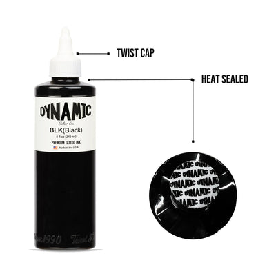 Dynamic Black Tattoo Ink - 8oz