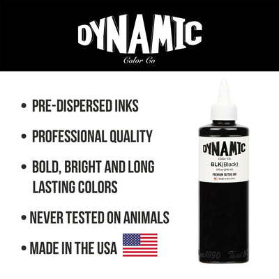 Dynamic Black Tattoo Ink - 8oz