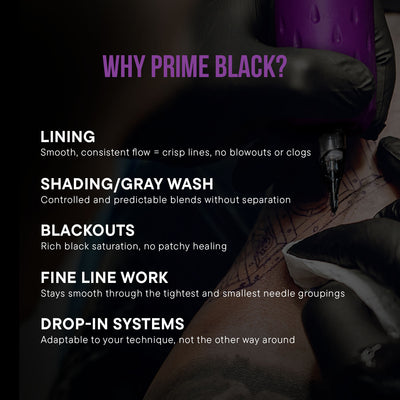 Prime - Black - Tattoo Ink 8oz